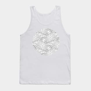 Floral Pattern in Paisley Garden Indian Style Tank Top